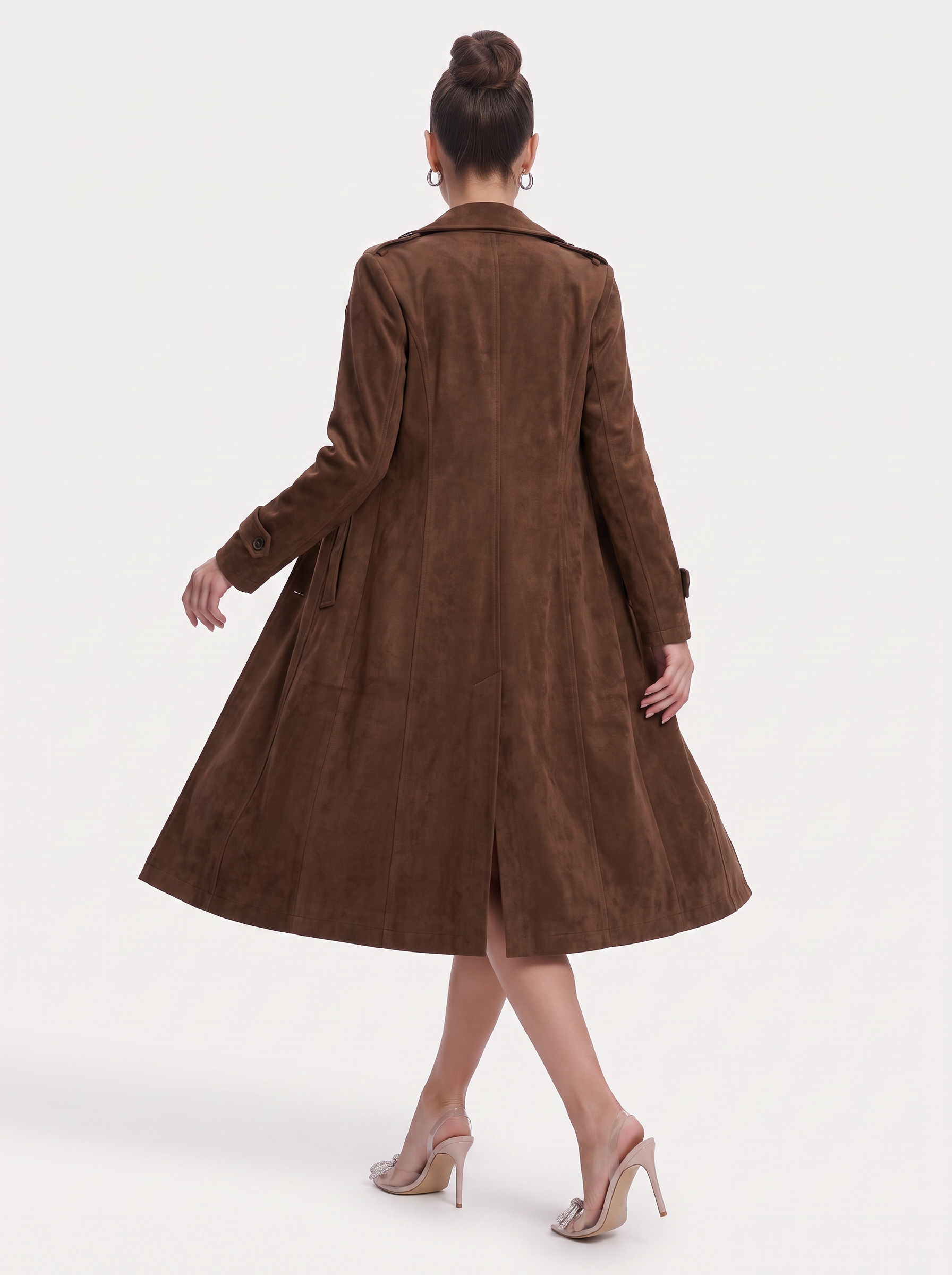 Longline Structured Coat With Notch Lapel - view 3