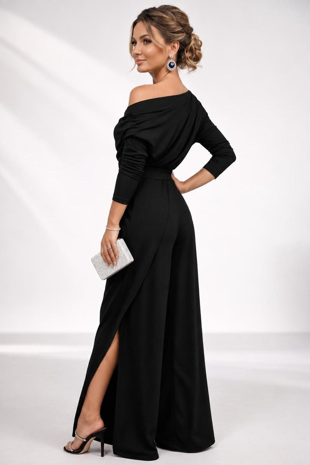 One-Shoulder Wide-Leg Jumpsuit - 3