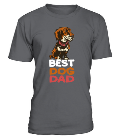 Best Dog Dad T-Shirt - Charcoal