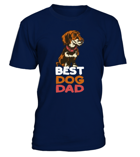 Best Dog Dad T-Shirt - Navy