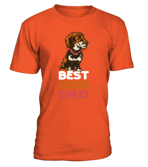 Best Dog Dad T-Shirt - Orange
