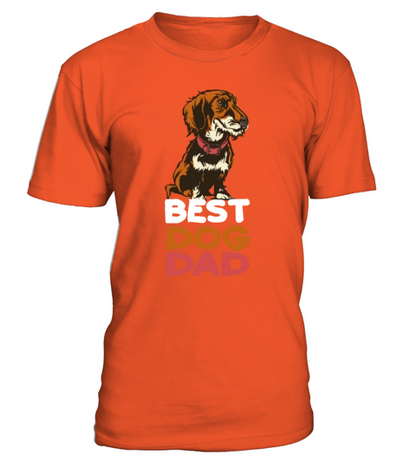 Best Dog Dad T-Shirt - Orange