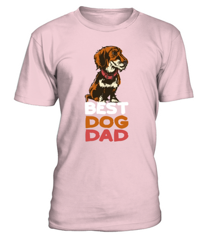 Best Dog Dad T-Shirt - Pale Pink