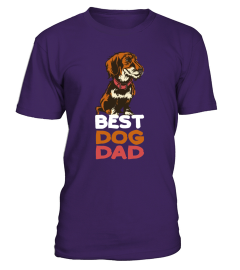 Best Dog Dad T-Shirt - Purple