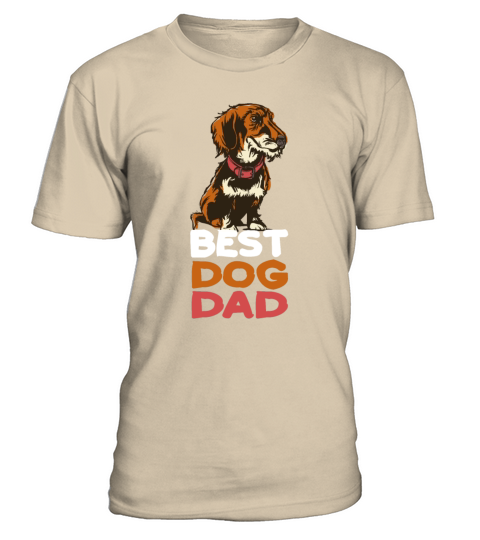 Best Dog Dad T-Shirt - Sand