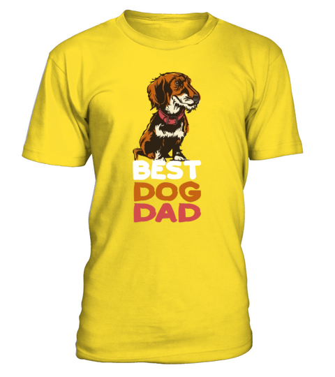 Best Dog Dad T-Shirt - Yellow