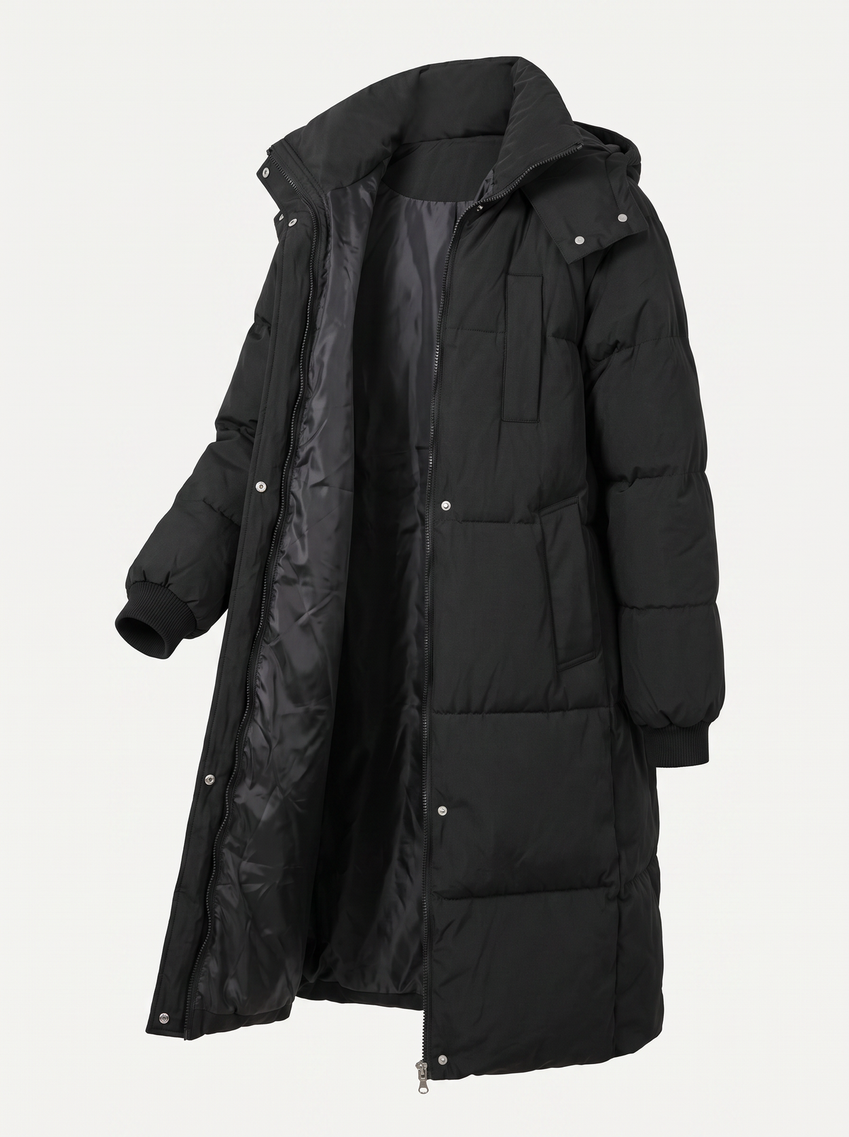 Long Hooded Puffer Coat