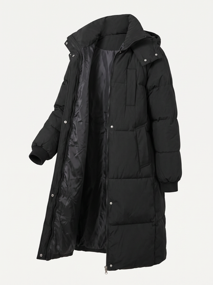 Long Hooded Puffer Coat