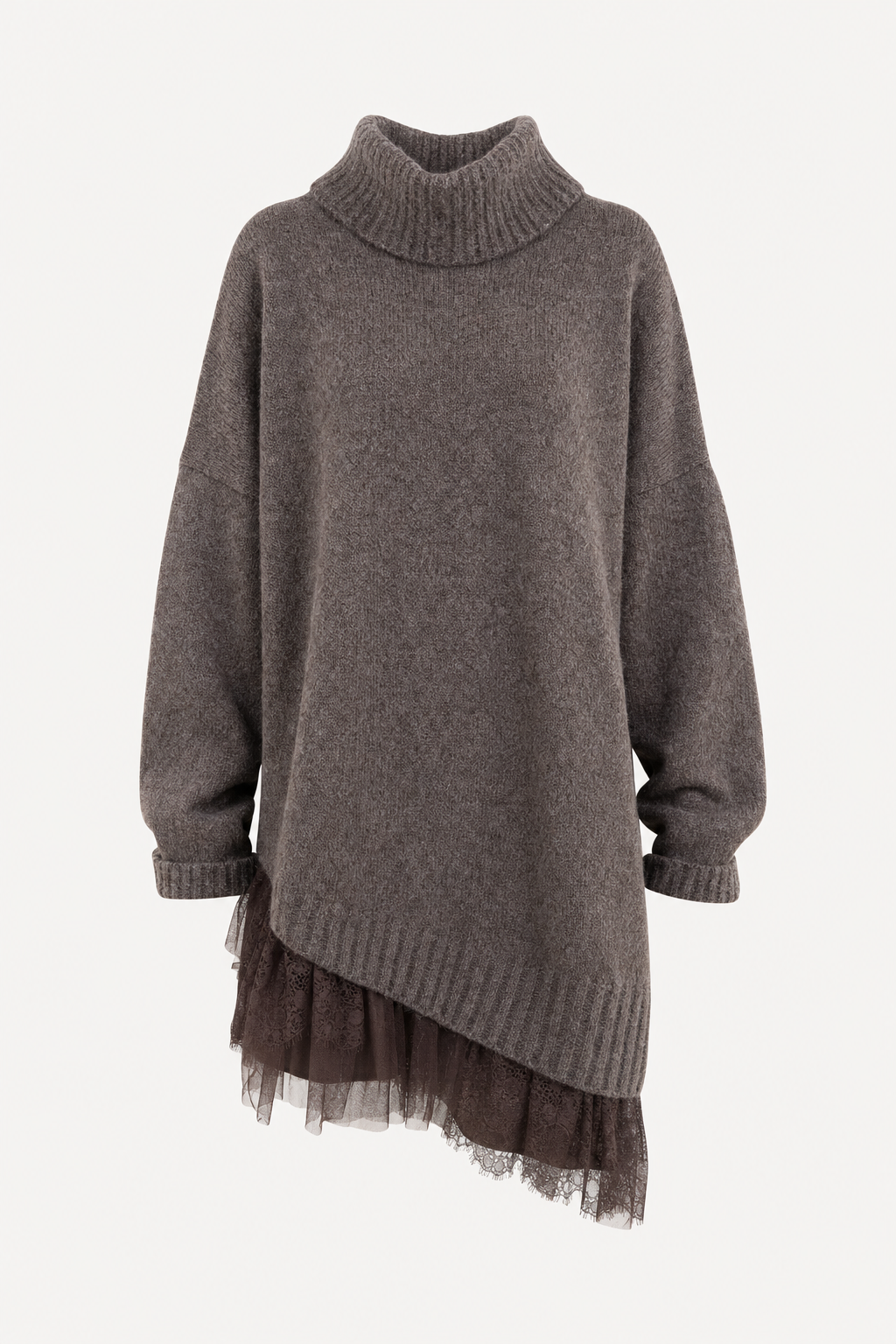 Relaxed Fit Knit Turtleneck Sweater