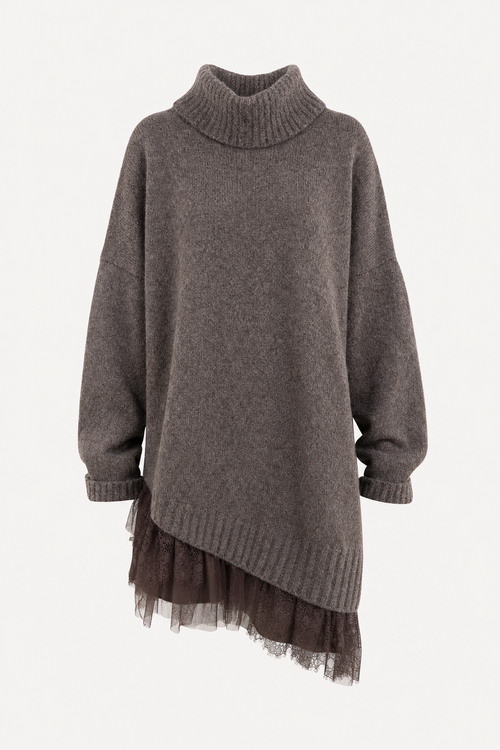 Relaxed Fit Knit Turtleneck Sweater