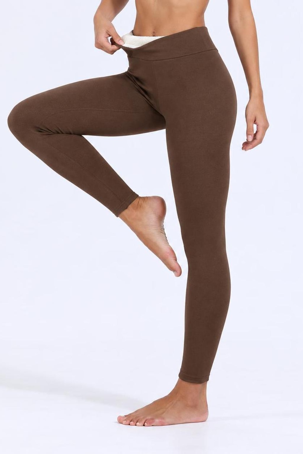 Fleece-Lined Thermal Leggings With High Waist - 8