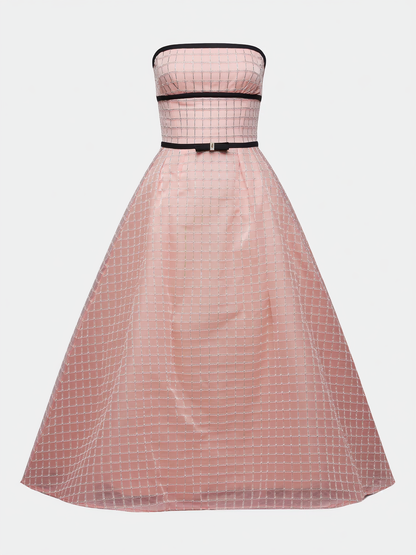 Sequin off-shoulder A-line midi dress