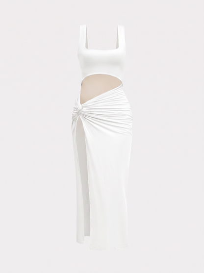 Twist Front Cutout Midi Dress - view 7