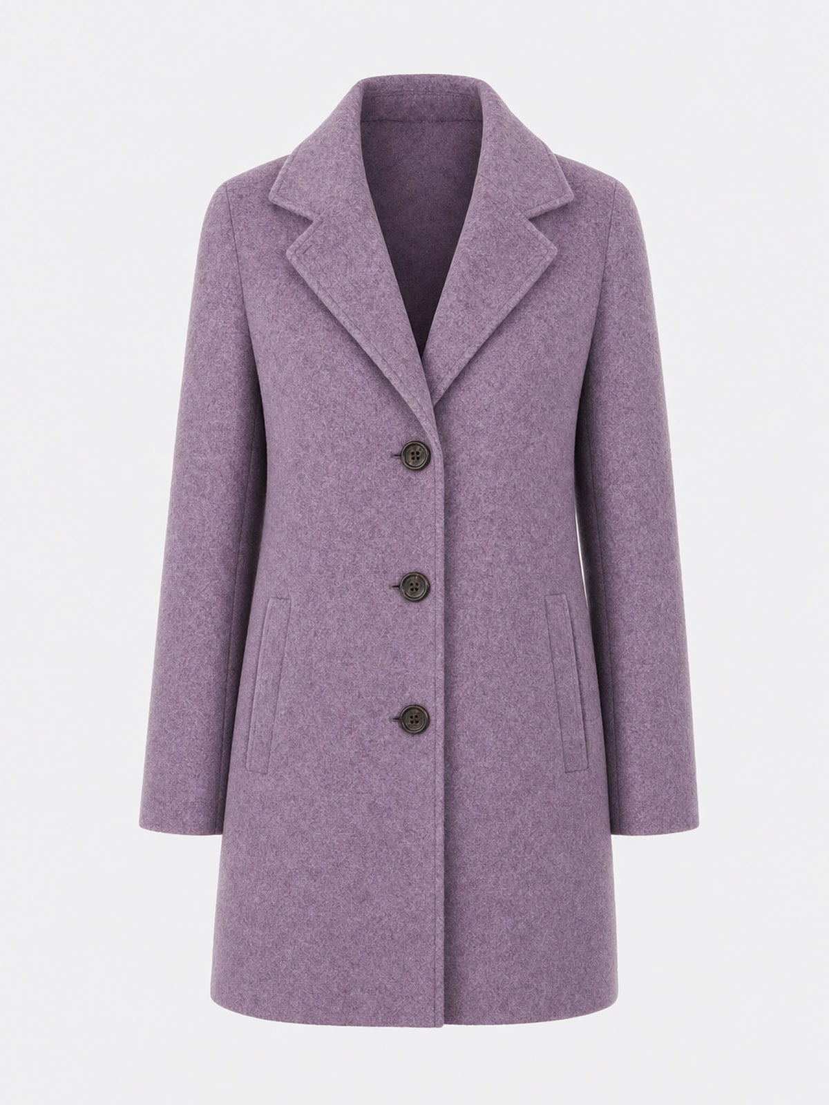 Turndown Collar Coat Tailored Fit for Cozy Everyday Wear - 1