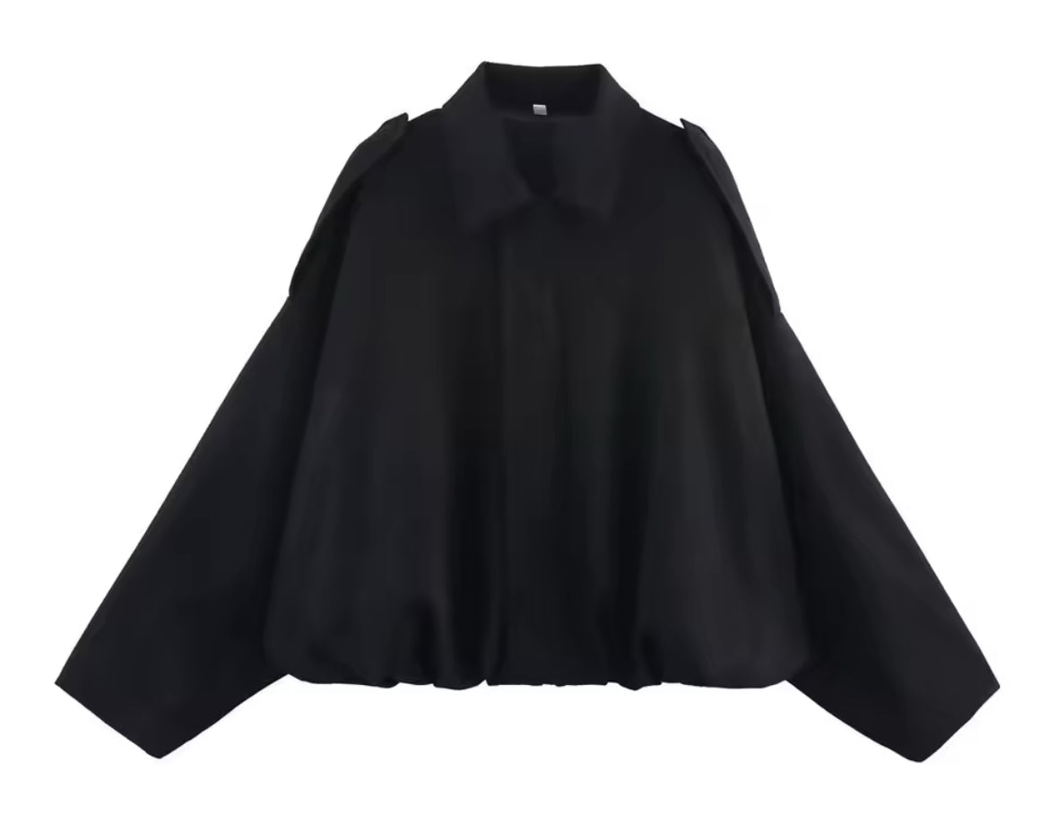 Faux Suede Oversized Jacket with Pockets - view 4