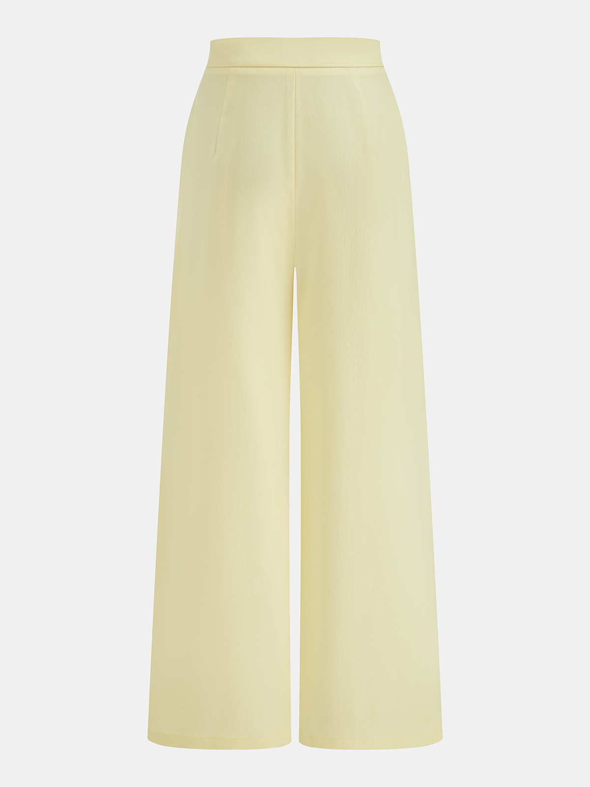 Light yellow ruched halter and wide-leg pants set - view 7