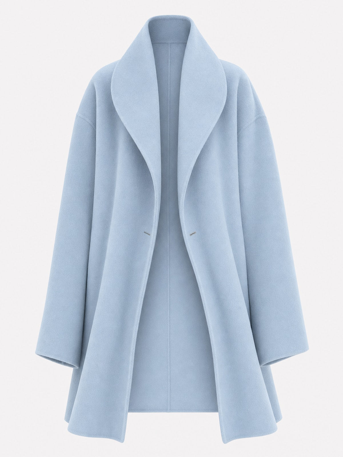 Women's Belted Warm Wool-Blend Coat Oversized Fit - 1