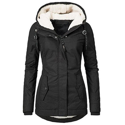 Hooded Winter Parka with Adjustable Waist - view 2