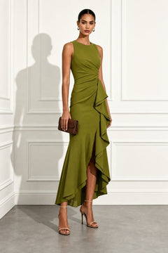 Ruffled Knit Bodycon Maxi Dress - 2