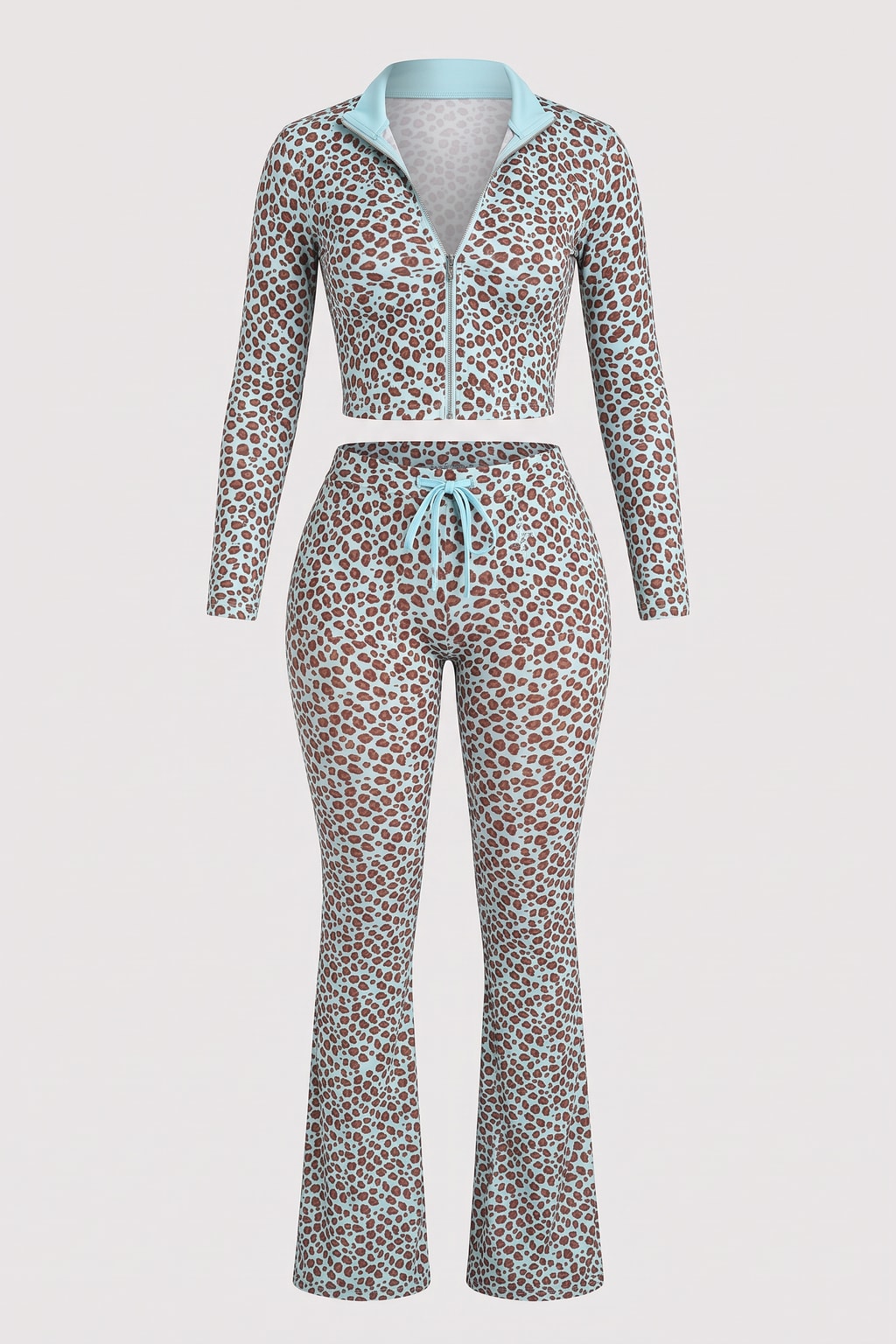 Synthetic Fiber Two-Piece Pants Set Slim Fit - 1