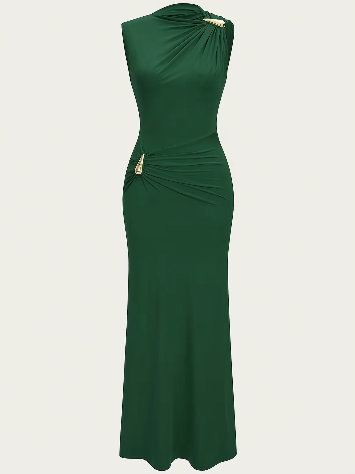 Ruched Sleeveless Maxi Dress - view 7