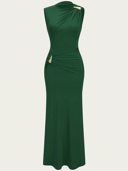 Ruched Sleeveless Maxi Dress - view 7