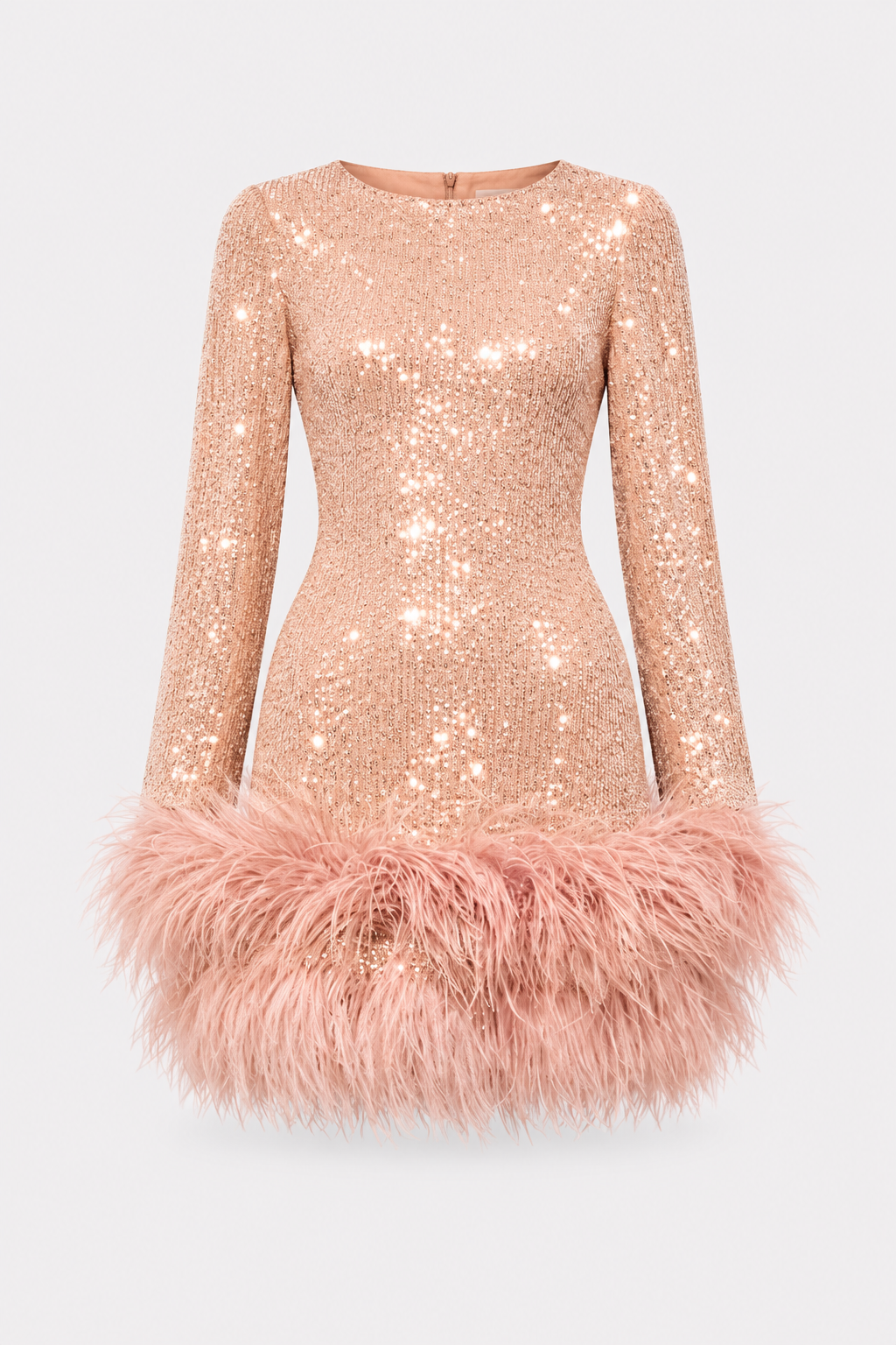 Polyester Sequin Dress With Backless Cut - 6