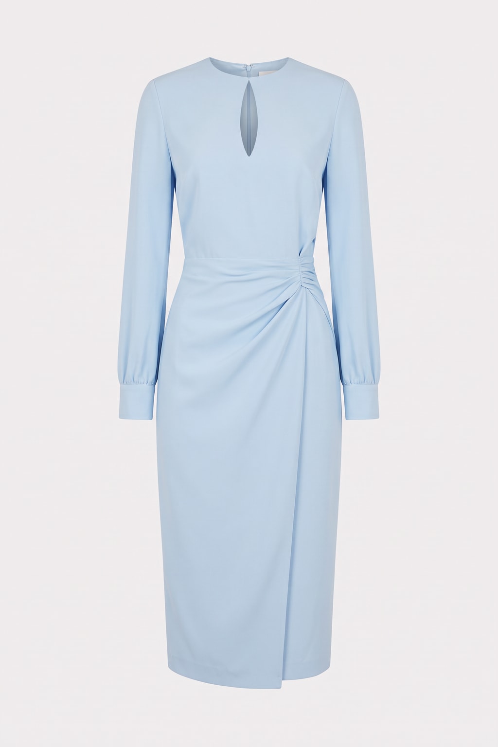 Polyester Long Sleeve Midi Dress - 1