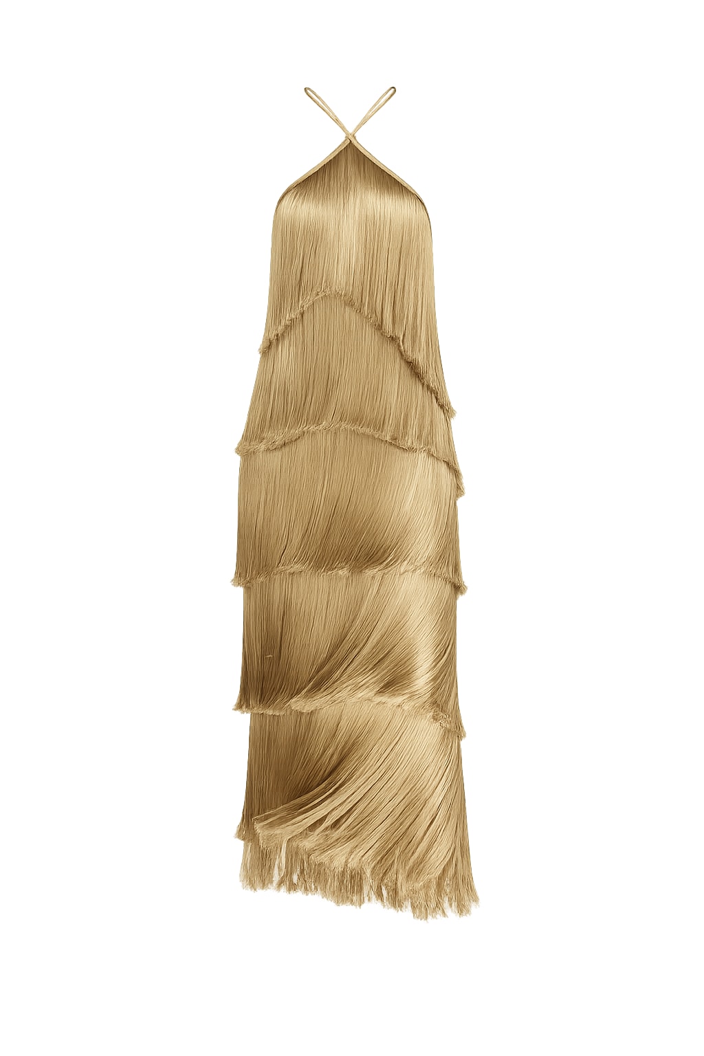 Midi Party Dress with Elegant Fringe Detail - 1