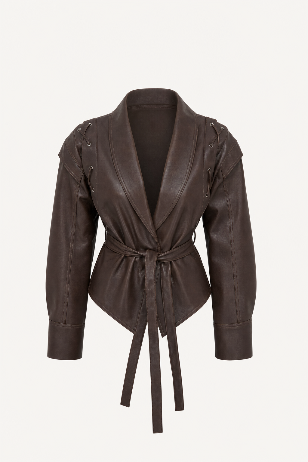 Relaxed Leather Biker Jacket