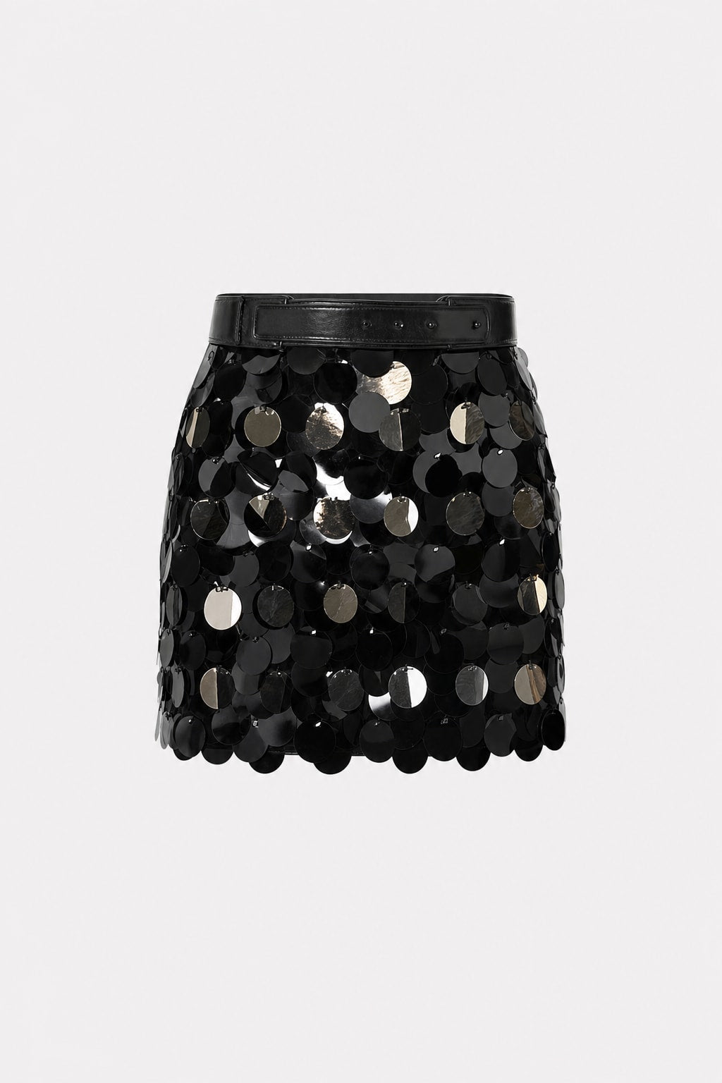 Sequin High-Waisted Bodycon Mini Skirt - 1