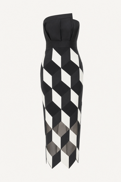 Off-Shoulder Backless Cutout Midi Dress