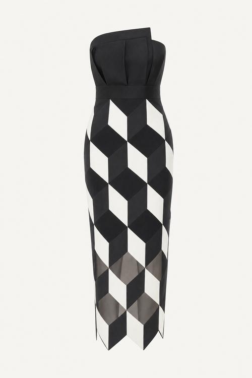 Off-Shoulder Backless Cutout Midi Dress