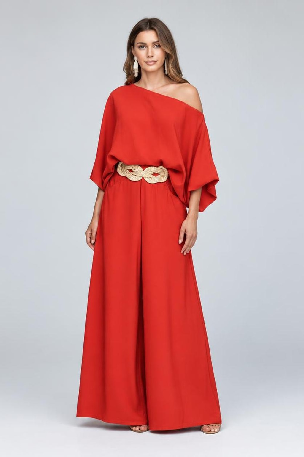 Lightweight Lounge Set With Wide-Leg Pants - 4