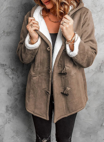 Fleece-Lined Zip Winter Coat with Hood - view 2