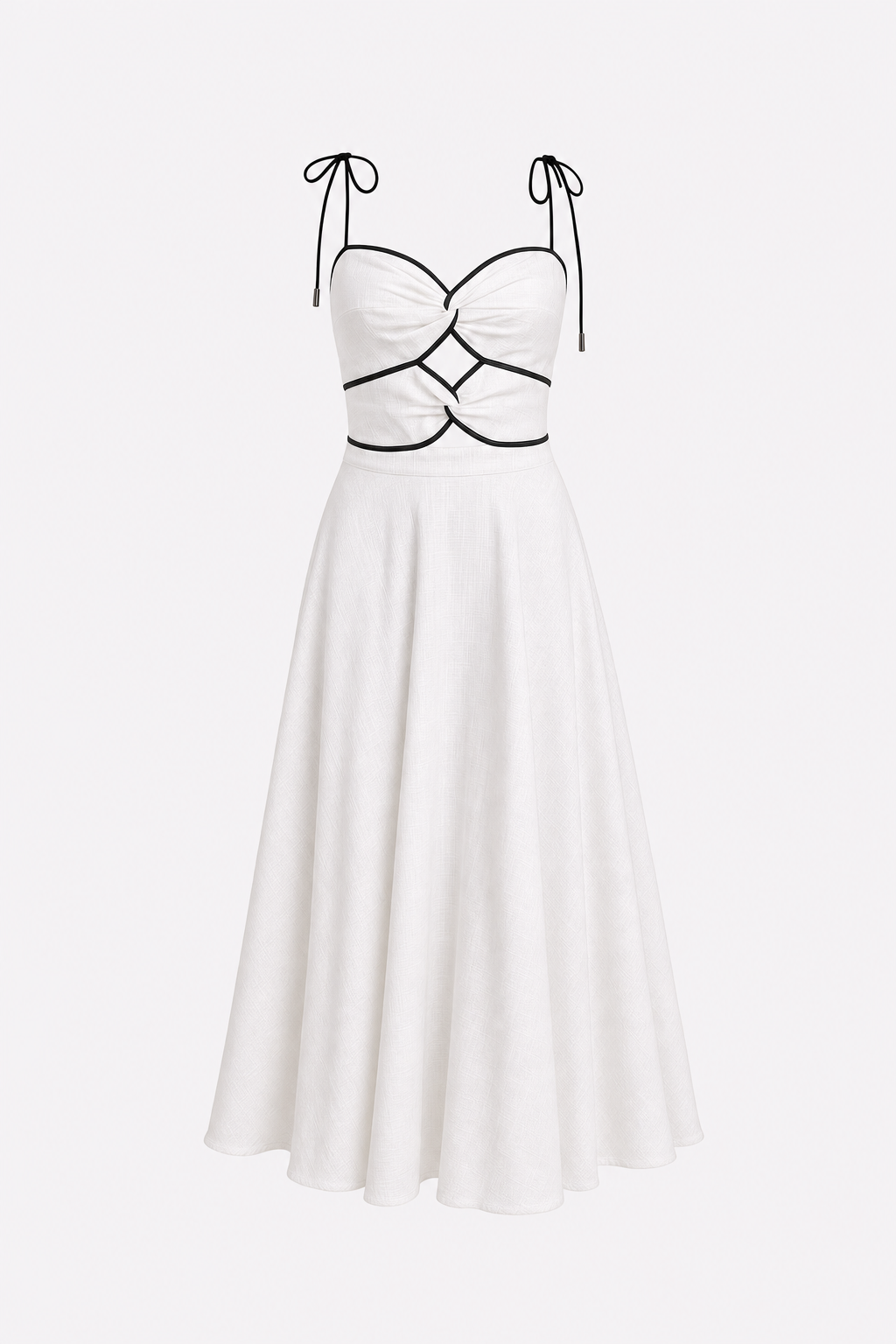 Cutout Tie-Strap Maxi Dress, Woven - view 6