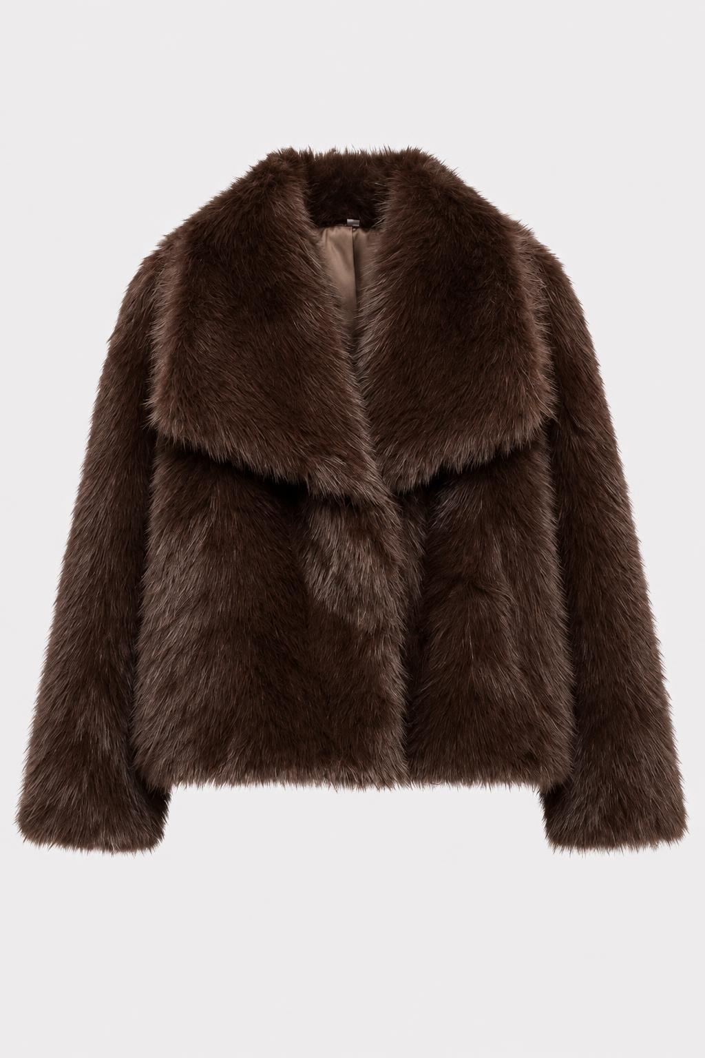 Oversized Coat with Structured Collar - 1