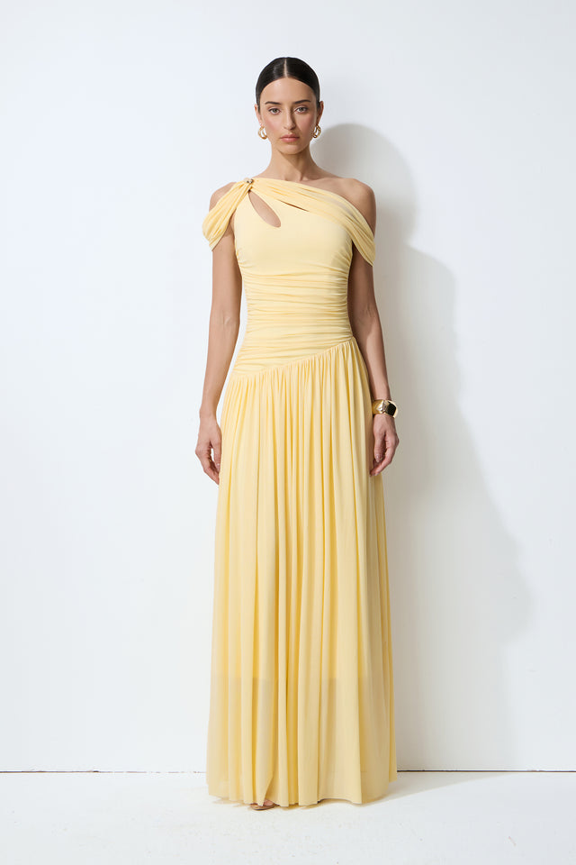 Terylene One-Shoulder Cutout Maxi Dress - 5