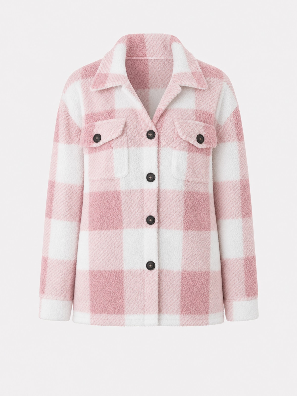 Plush Plaid Cozy And Warm Winter Jacket for Women - 1