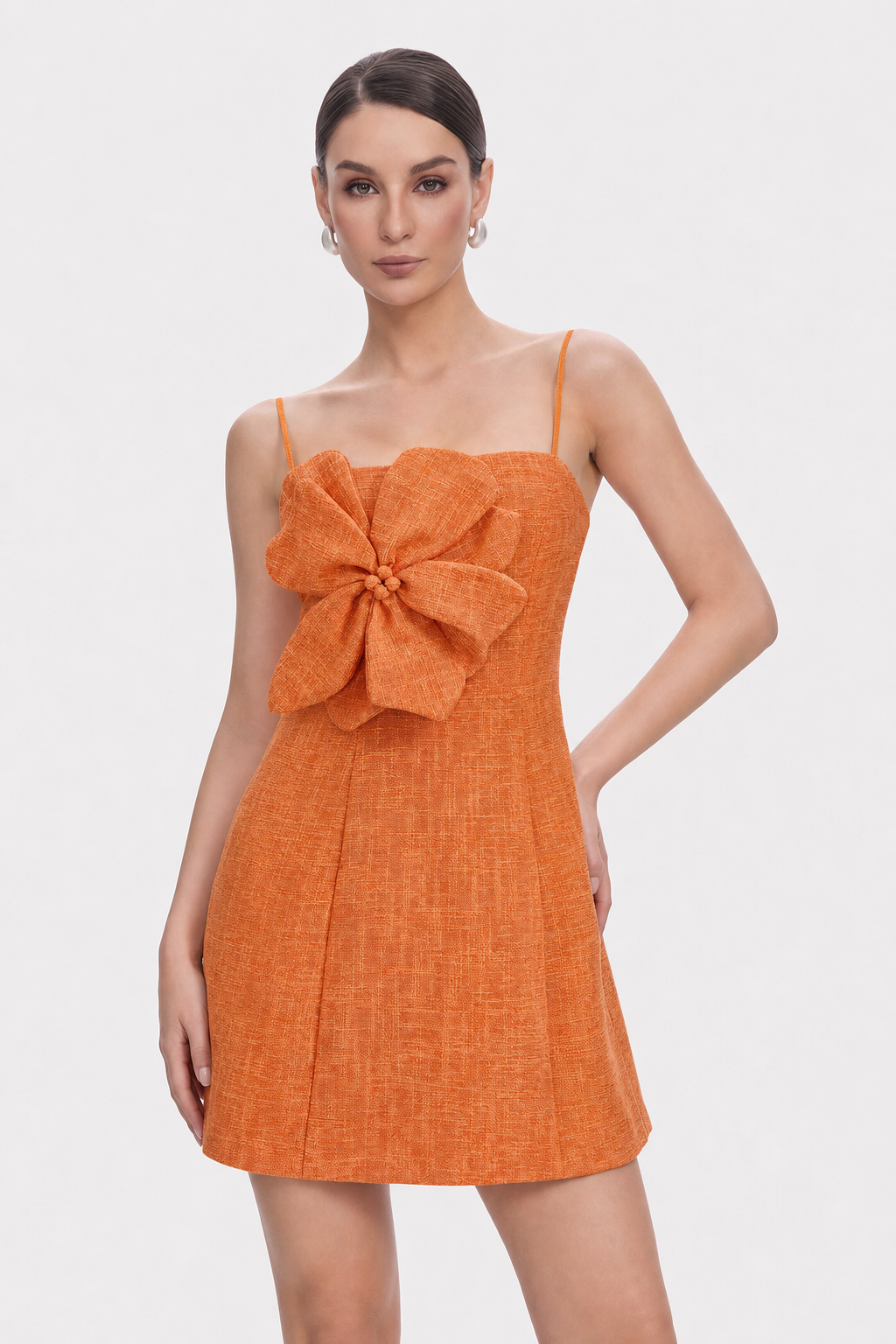 3D Floral Applique Cami Mini Dress - view 3