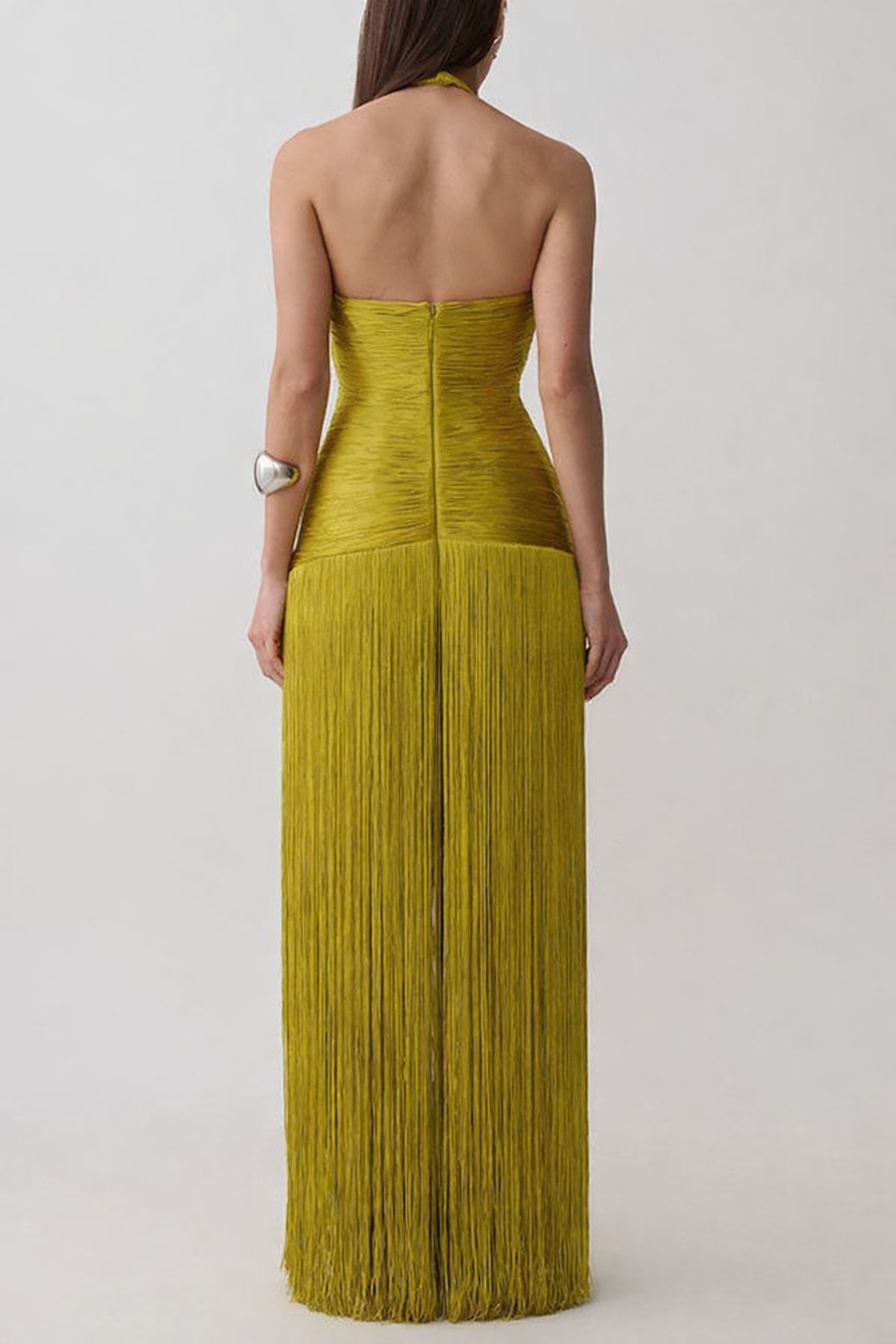 Maxi Dress with Sleeveless Helter V-Neck - 4