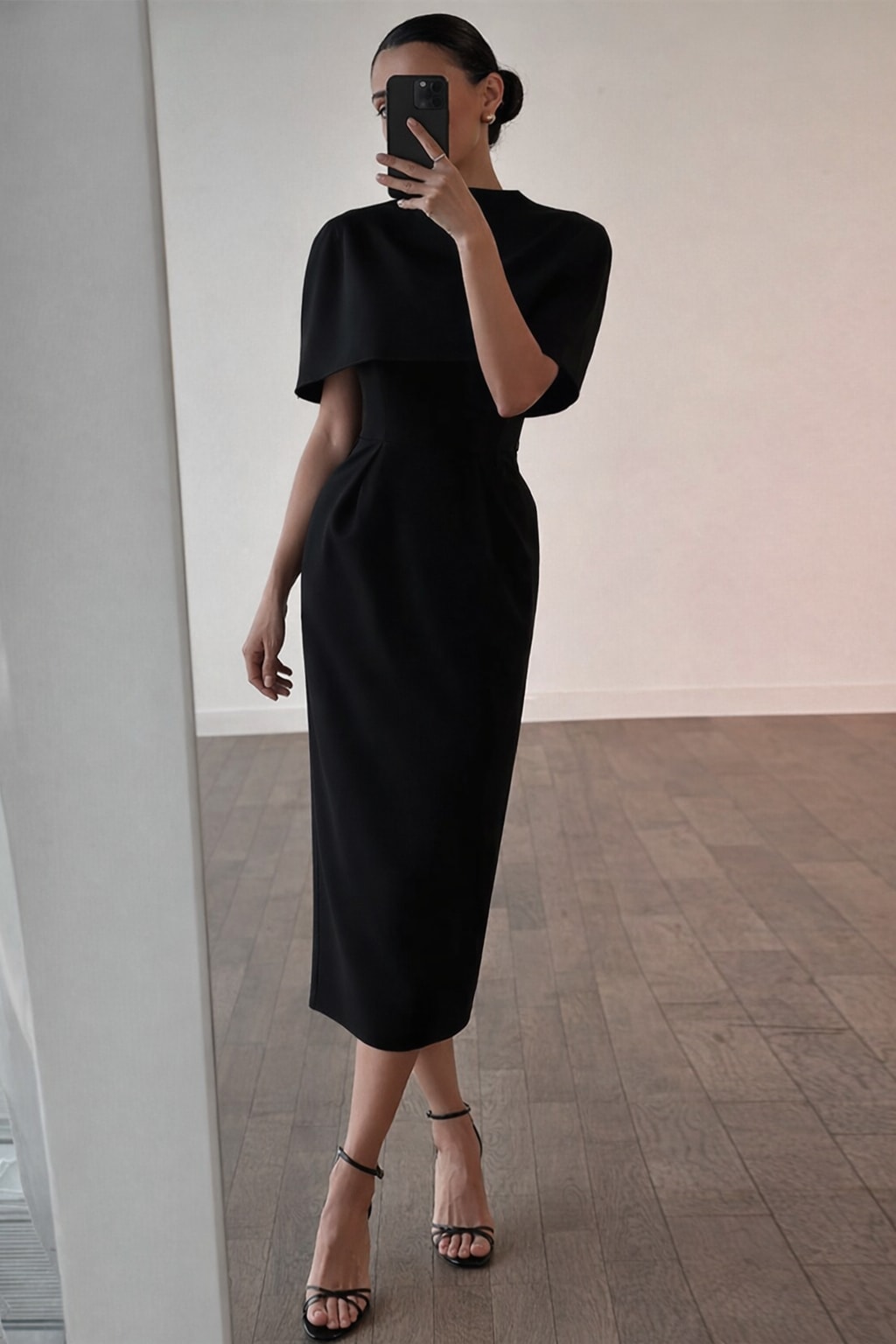 Synthetic Fiber Shawl Dress Set With Slim Waist - 9