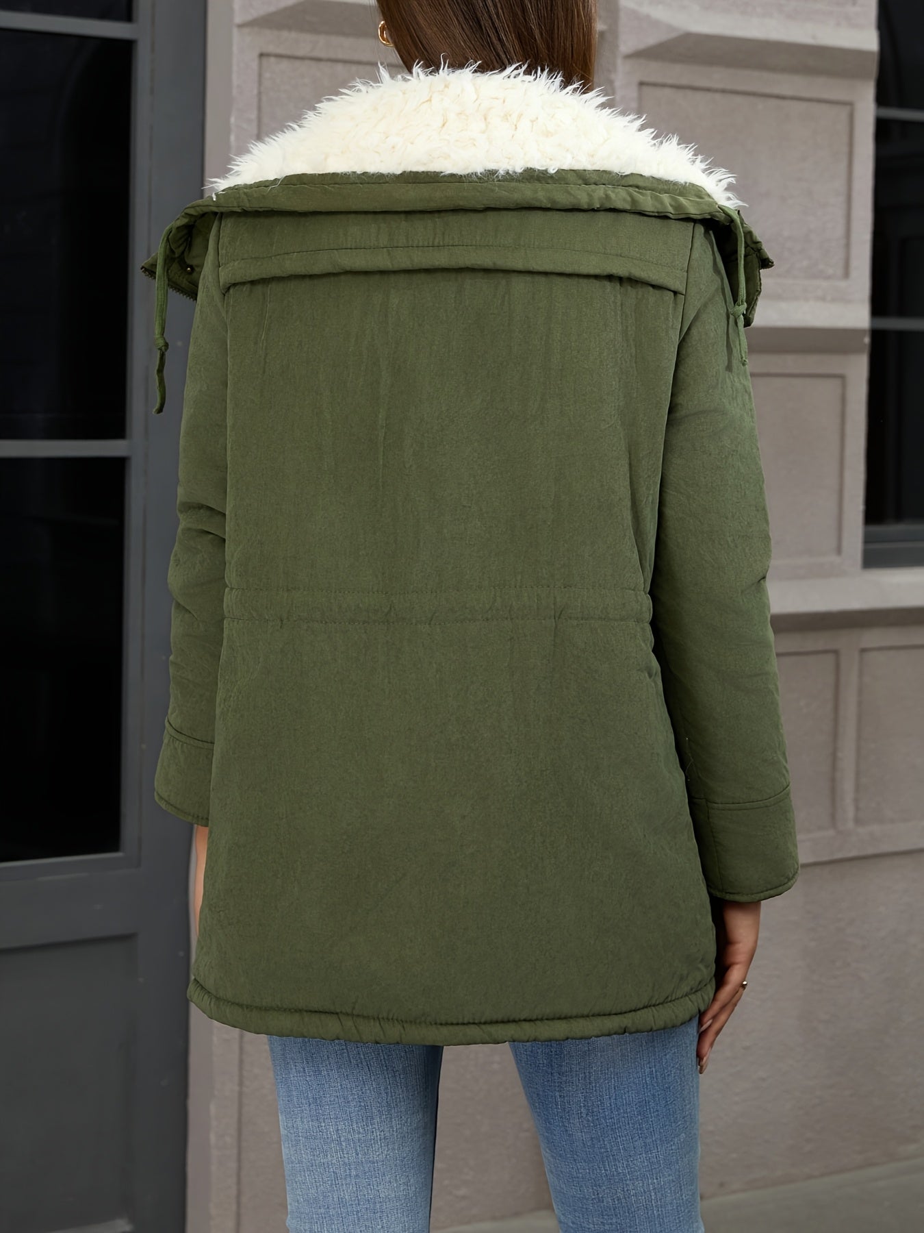 Fleece Lined Hooded Winter Parka, Mid-Length - view 4