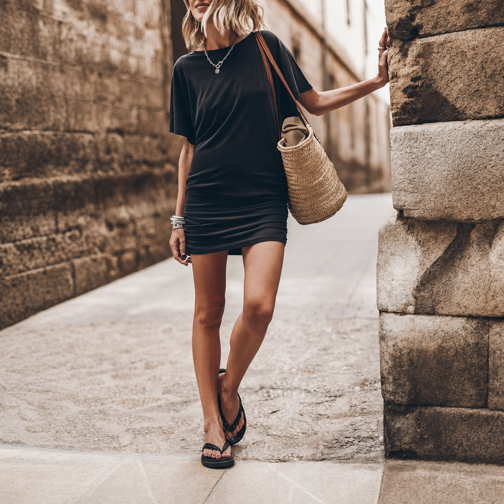 Bell Sleeve Ruched Mini Dress - view 3