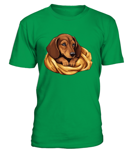 Cute Sleeping Dachshund Dog Official Sleeping T-Shirt - Irish Green