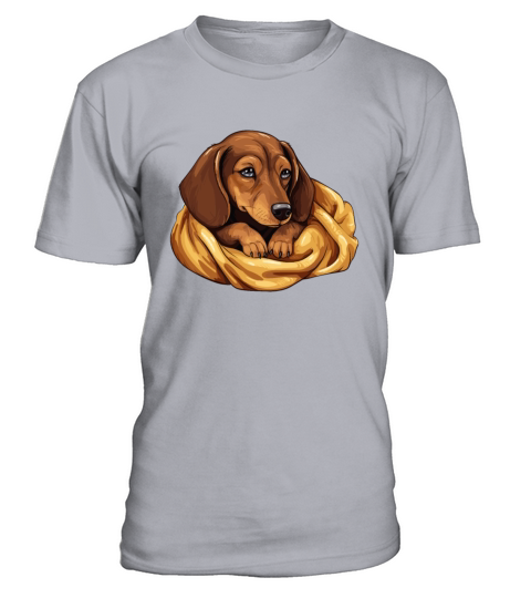 Cute Sleeping Dachshund Dog Official Sleeping T-Shirt - Sport Grey