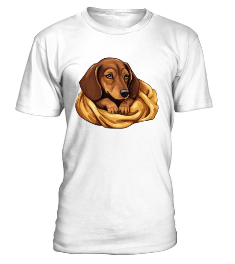 Cute Sleeping Dachshund Dog Official Sleeping T-Shirt - White