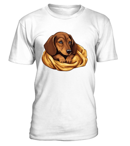 Cute Sleeping Dachshund Dog Official Sleeping T-Shirt - White