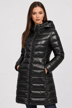 Quilted Outerwear Puffer Jacket With Hood - 3