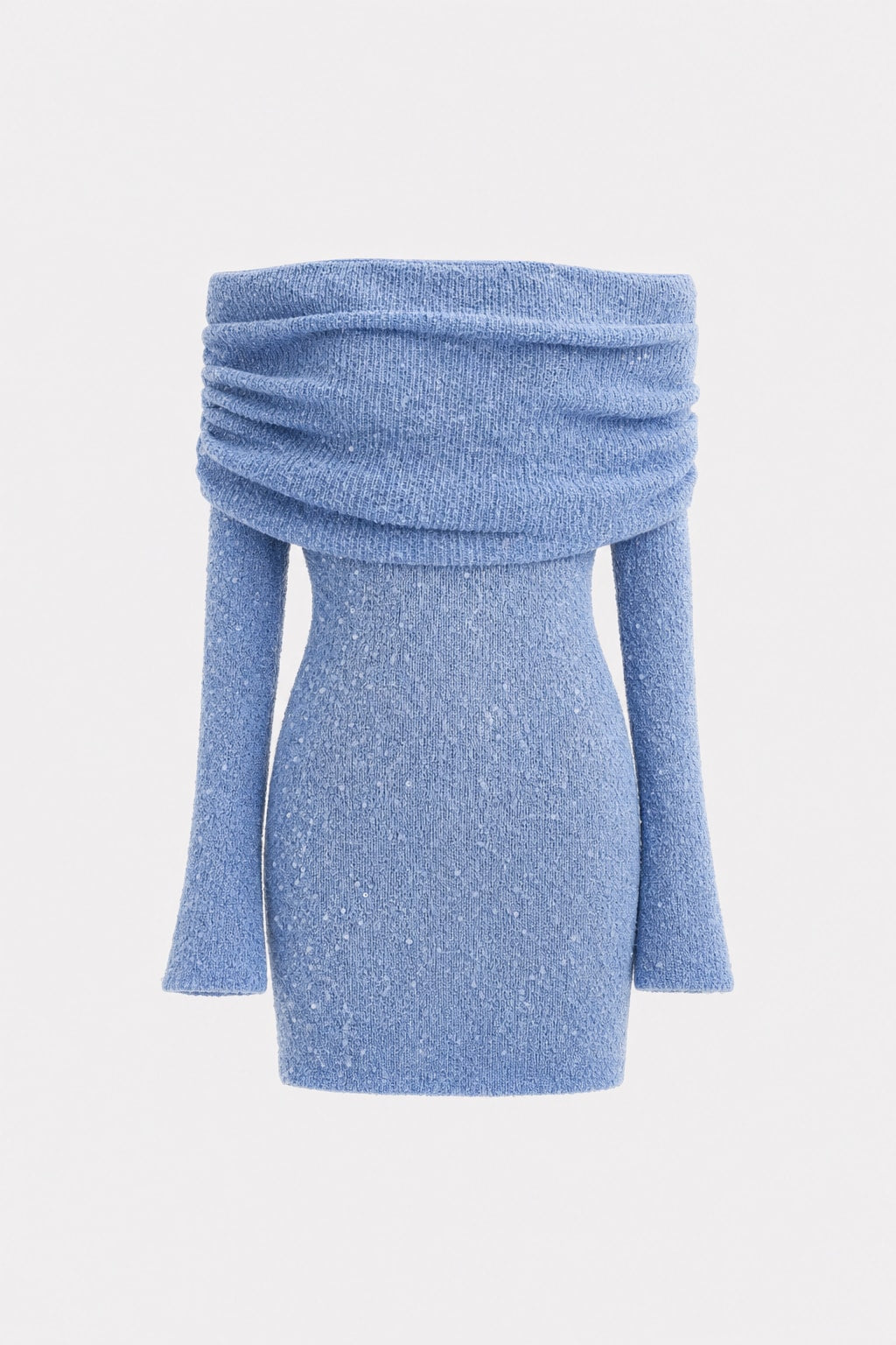 Knit Off-Shoulder Mini Dress - 1